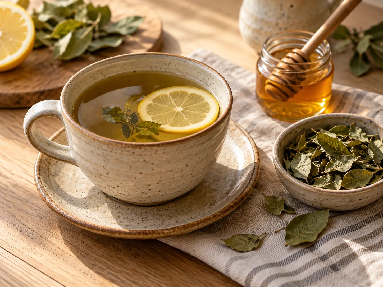 Agüita de boldo con limón y miel