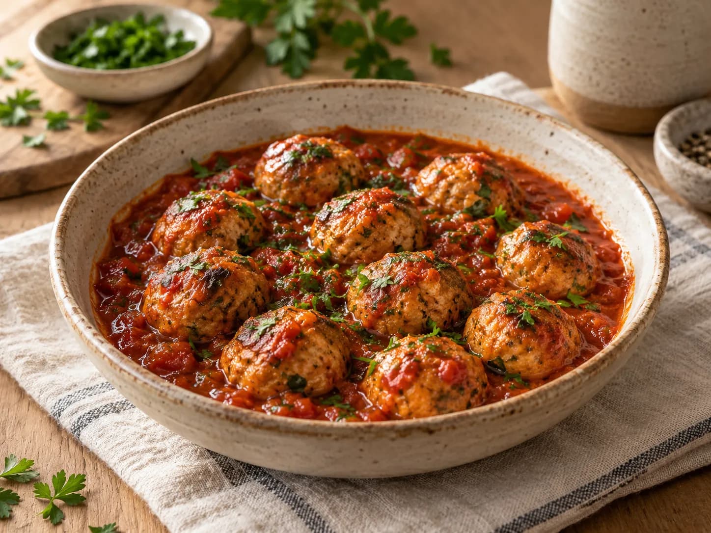 Albóndigas de pavo en salsa de tomate
