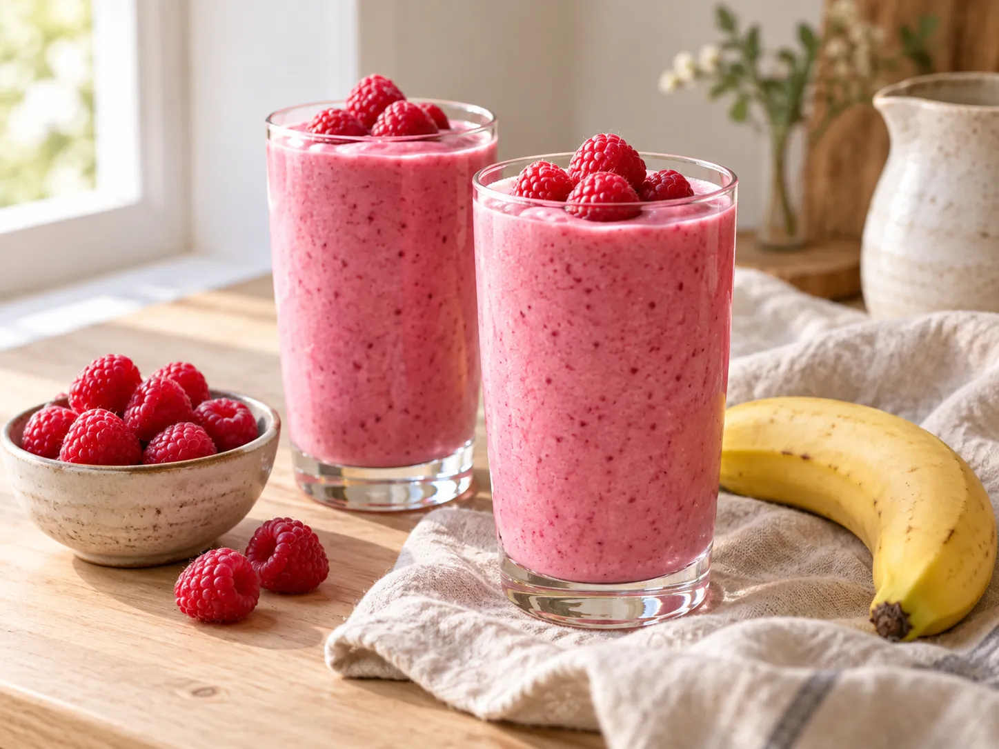Batido de frambuesa y yogur