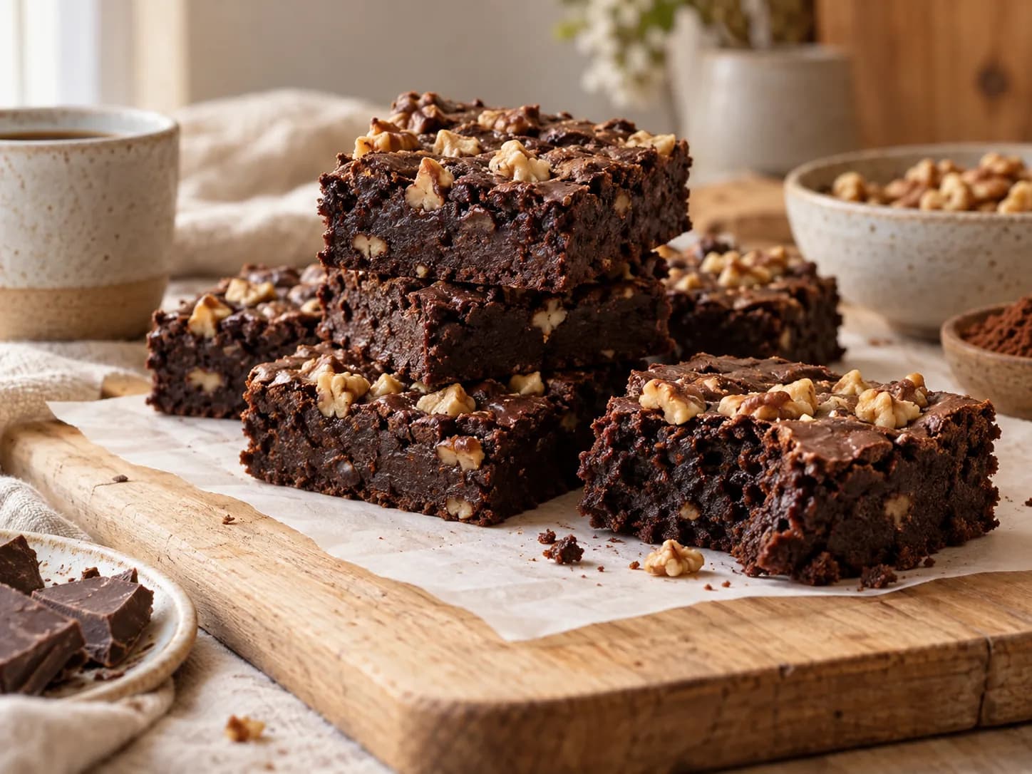 Brownie de porotos negros y cacao