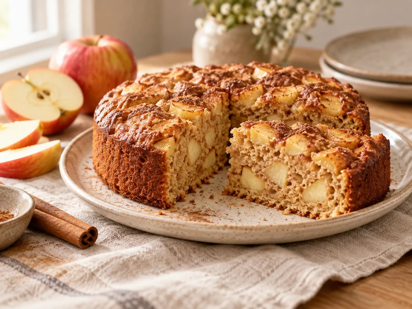 Budín integral de manzana y canela