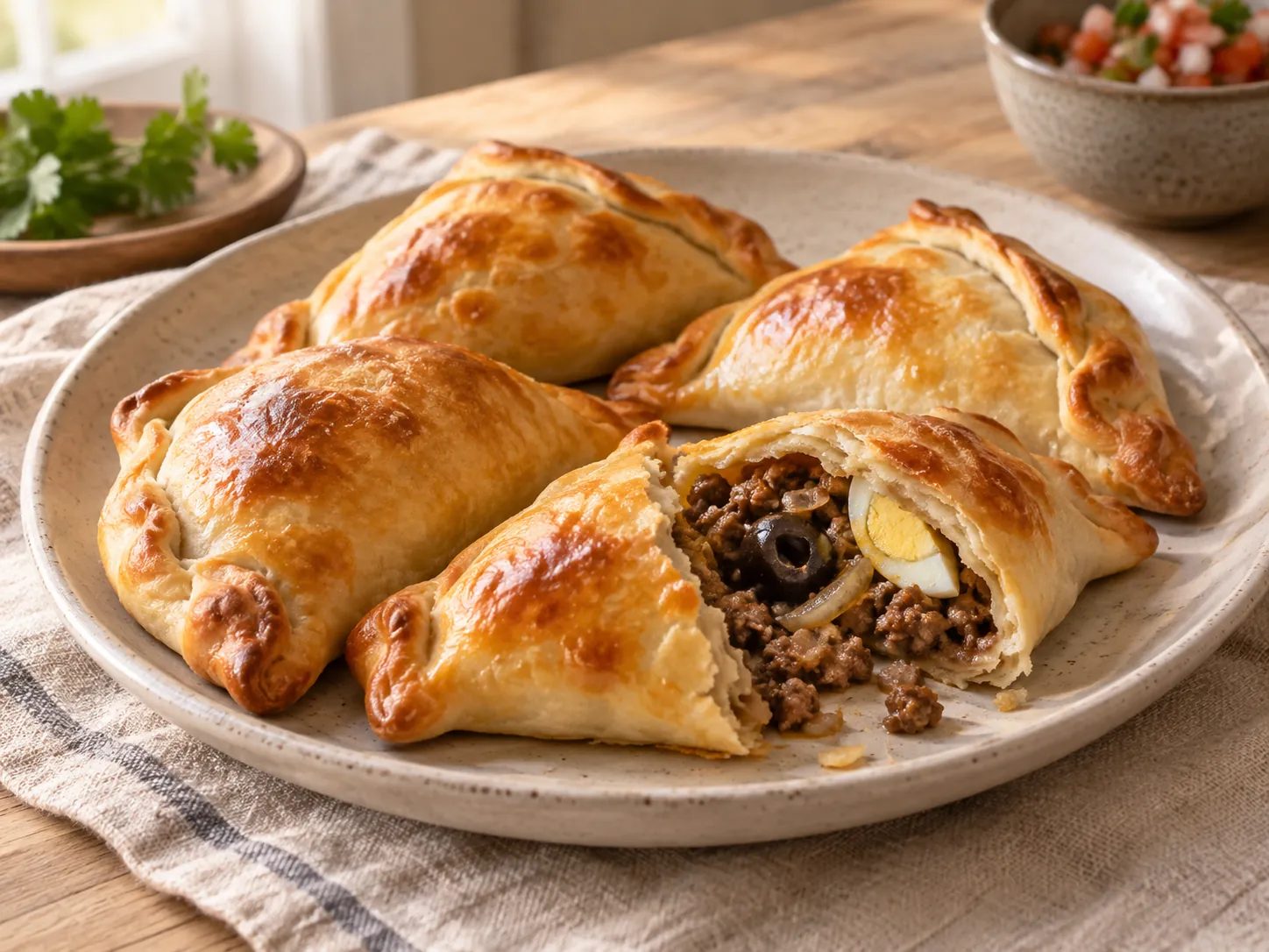 Empanadas de pino al horno