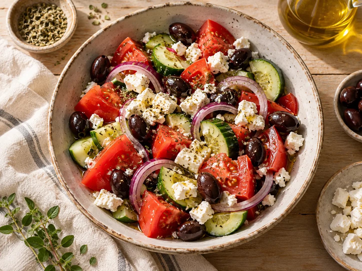 Ensalada griega liviana