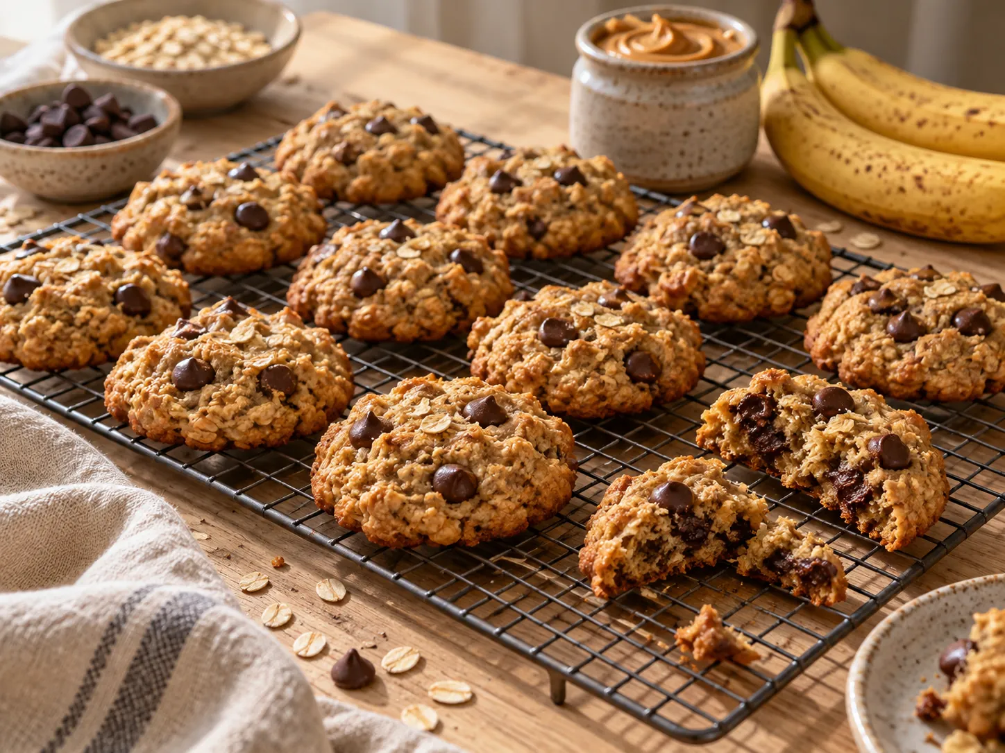 Galletas de avena y maní sin azúcar