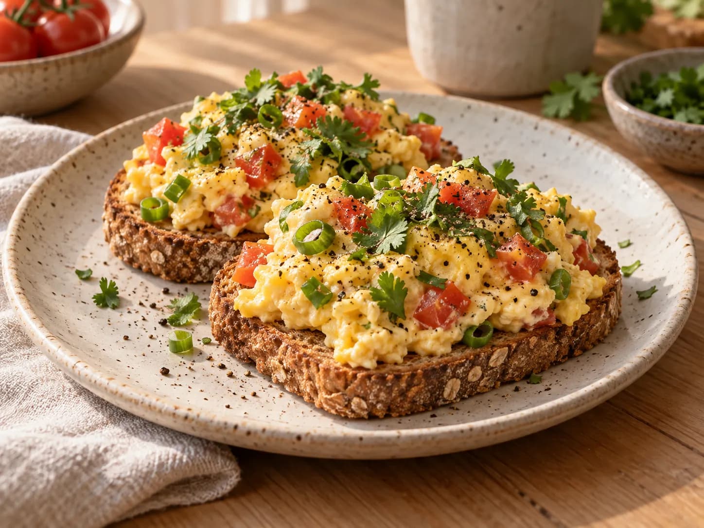 Huevos revueltos a la chilena