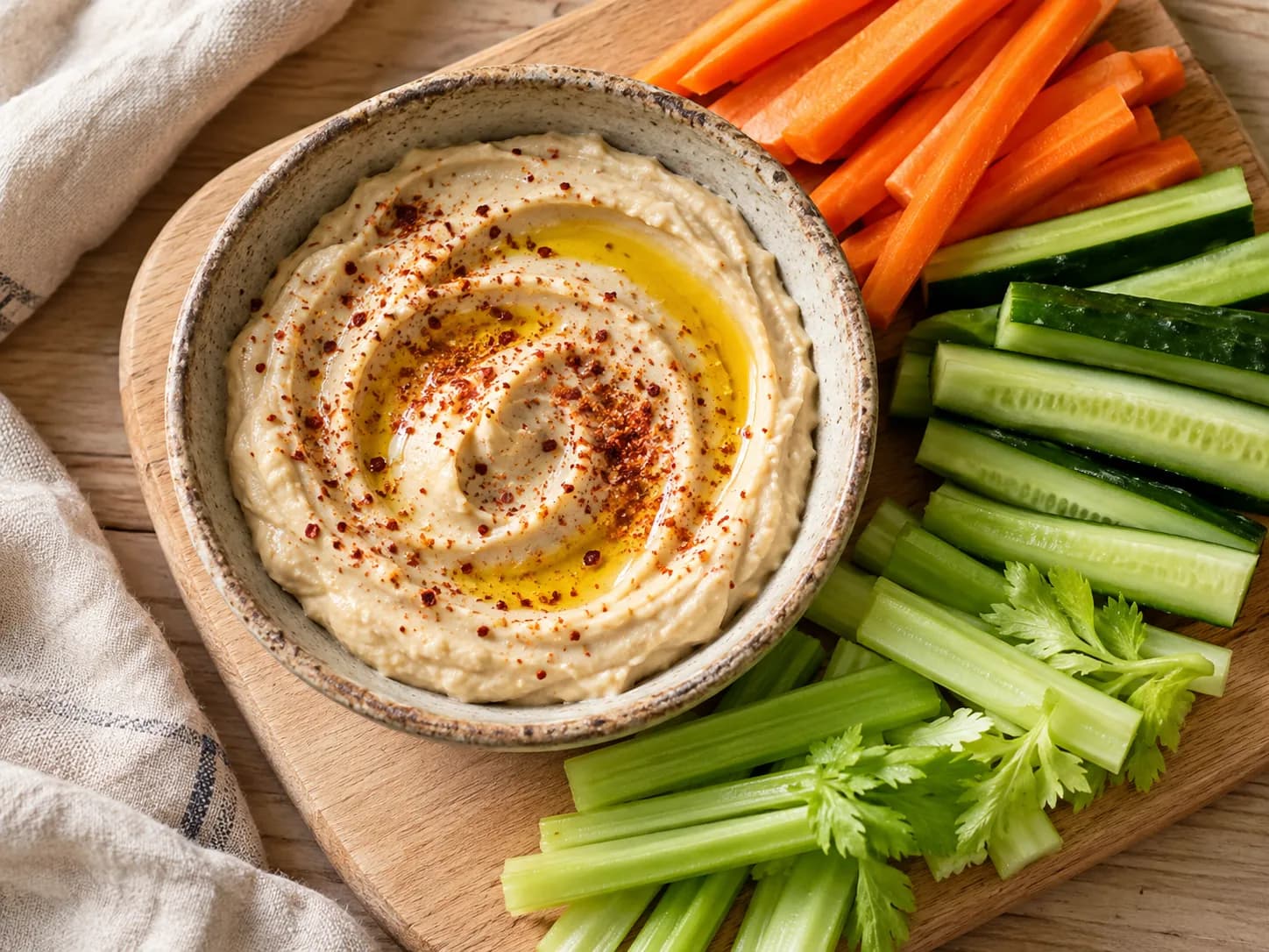Hummus de porotos blancos y merkén