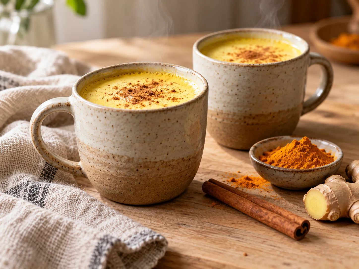 Leche dorada de cúrcuma y canela
