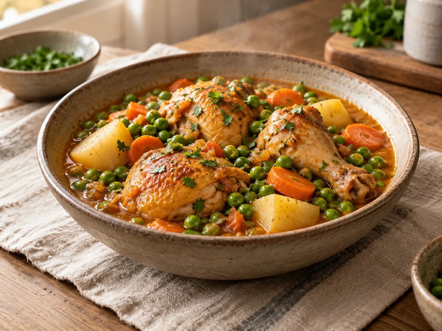 Pollo arvejado