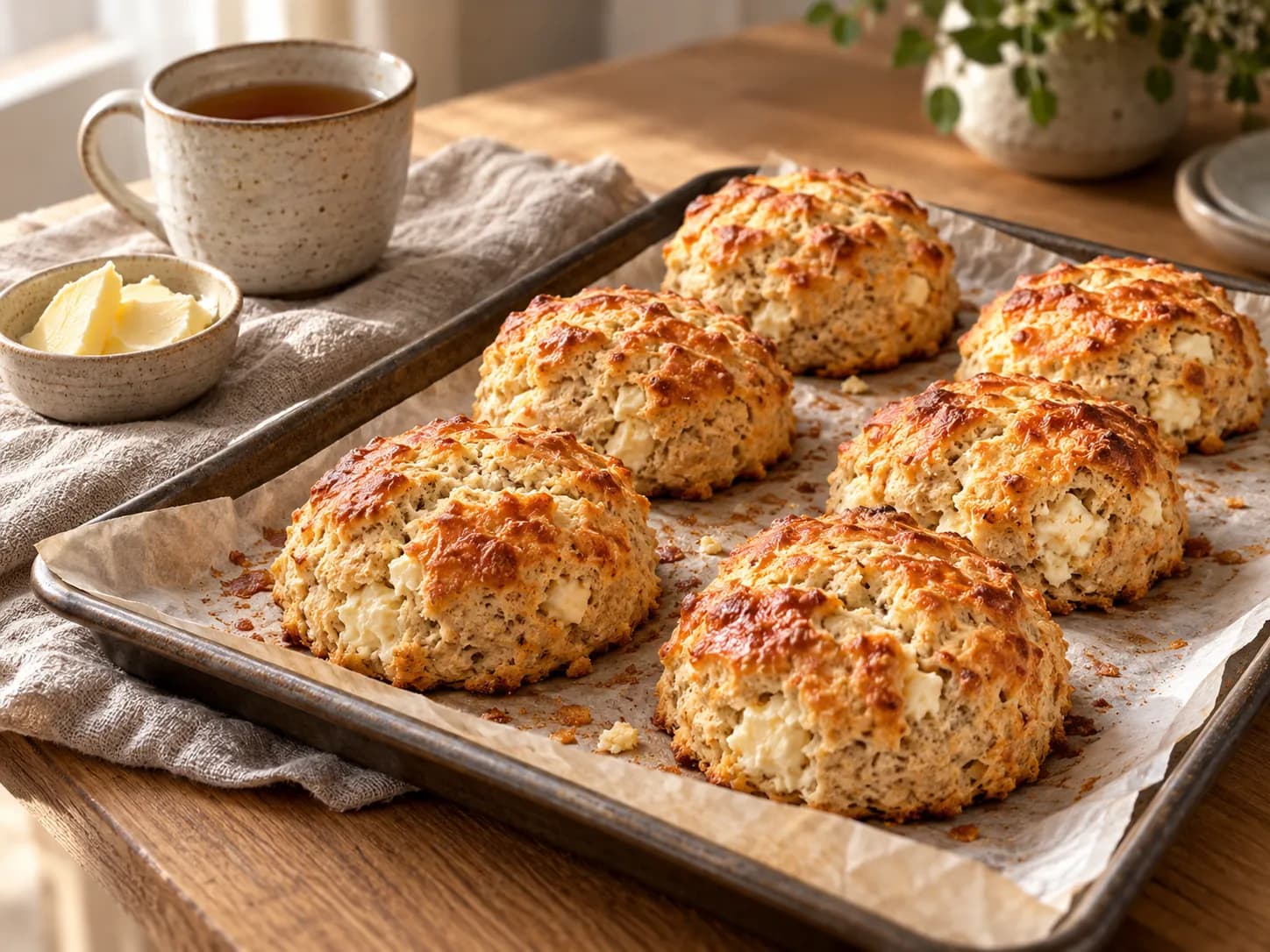 Scones integrales de queso