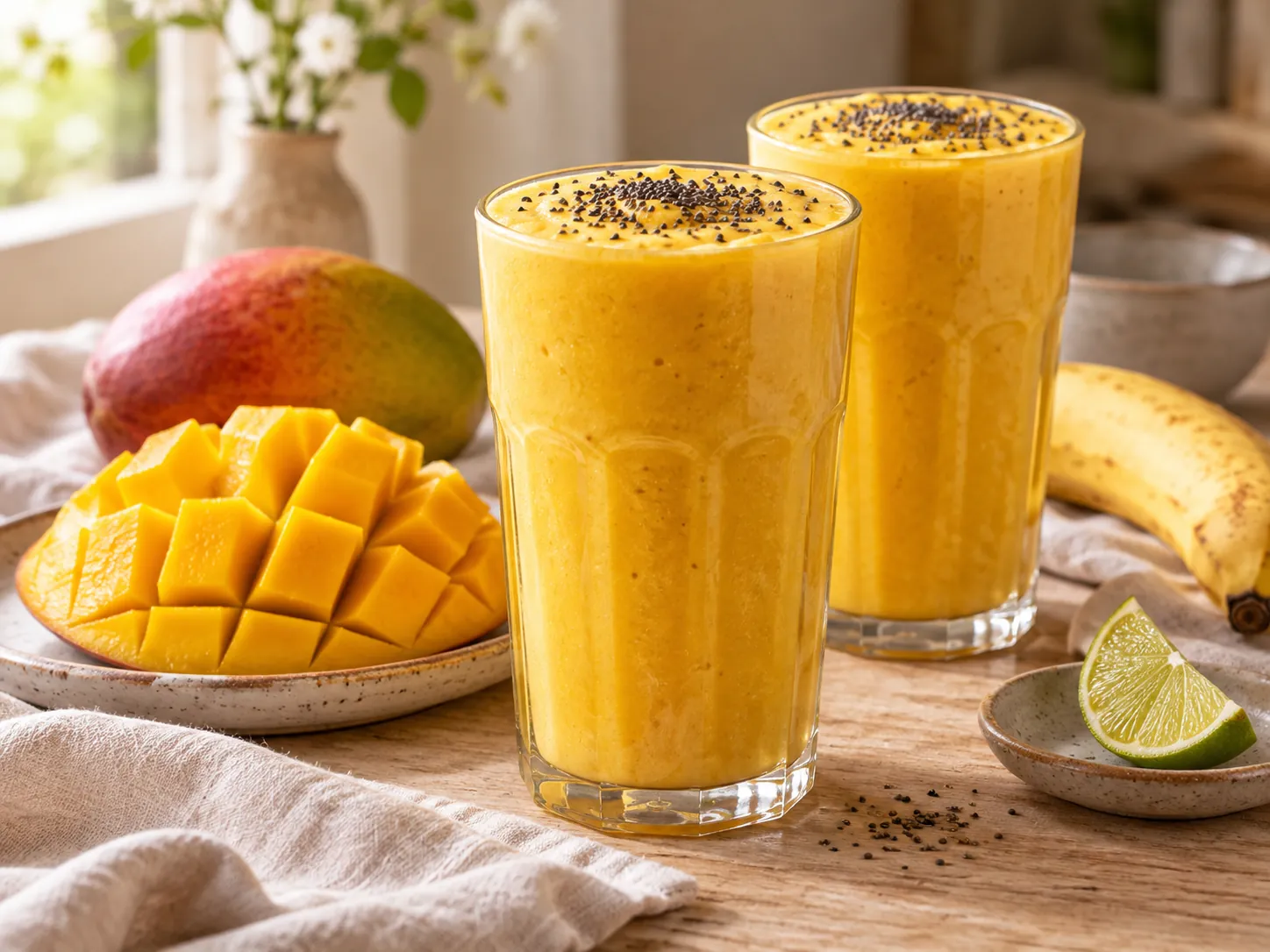 Smoothie de mango y chía
