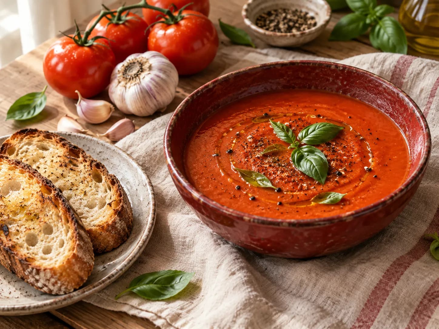 Sopa de tomate casera