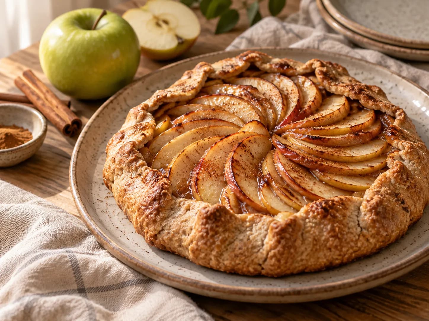 Tarta de manzana integral liviana