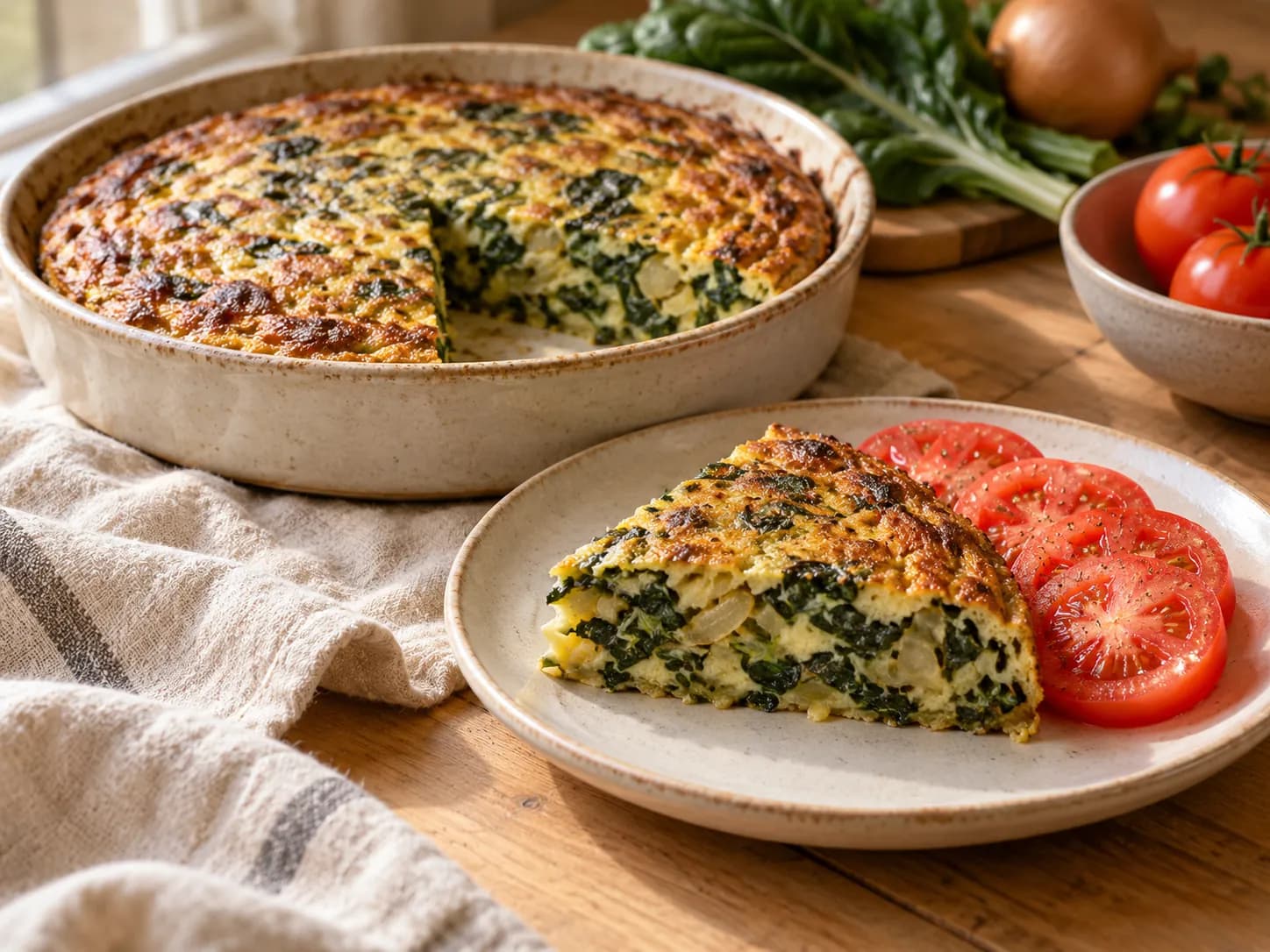 Tortilla de acelga al horno