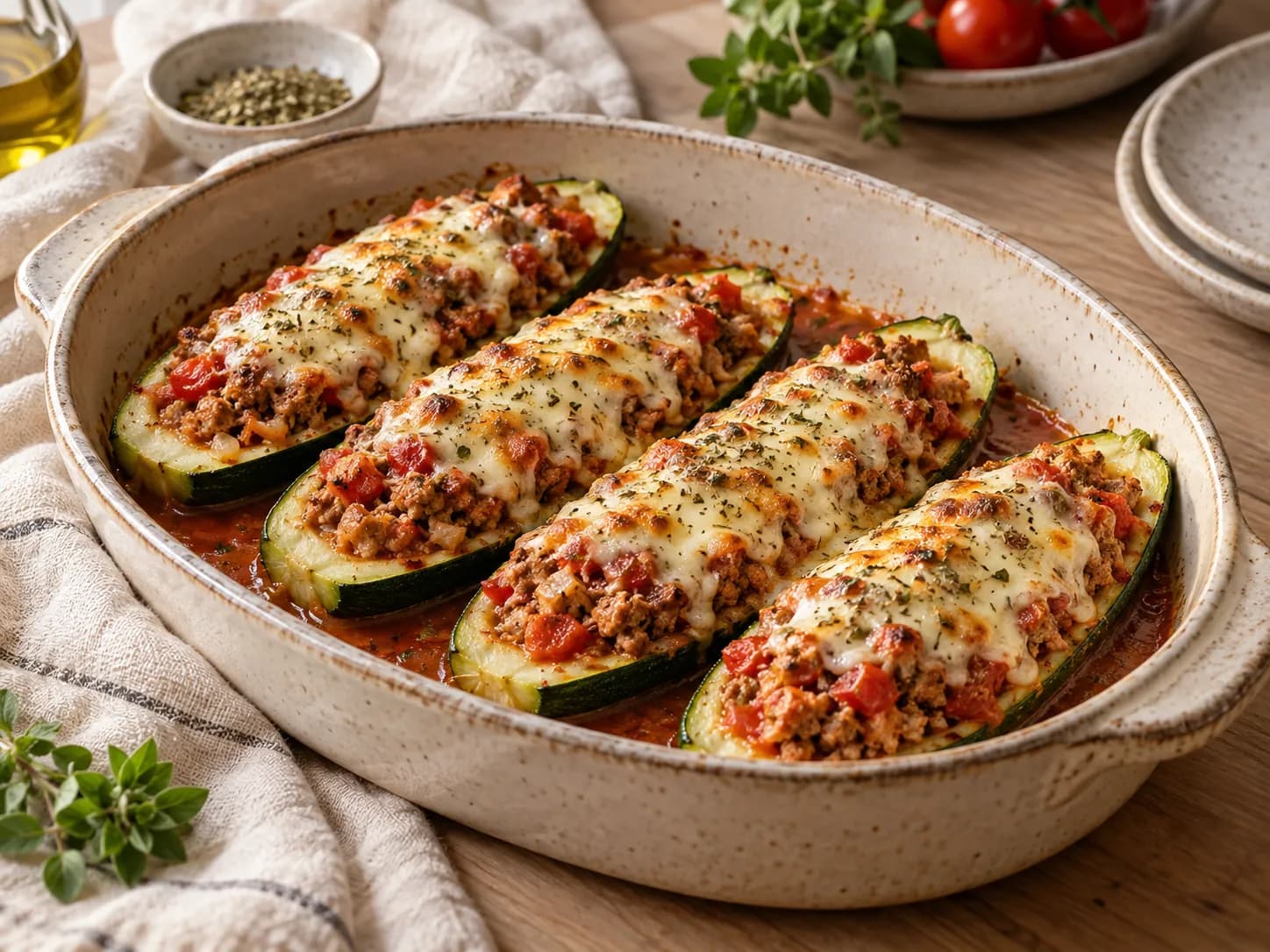 Zapallitos rellenos de pavo